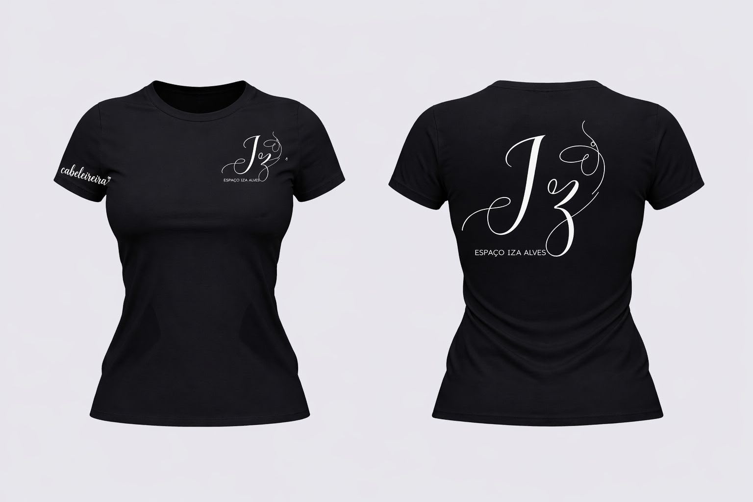 Camiseta preta personalizada Espaço Iza Alves